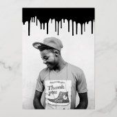 Drippin Swag 16 Birthday Folie Uitnodiging (Achterkant)