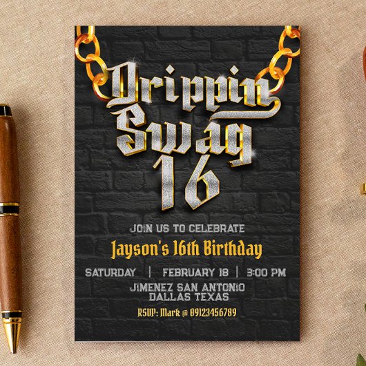 Drippin Swag 16 - Hip Hop Kaart