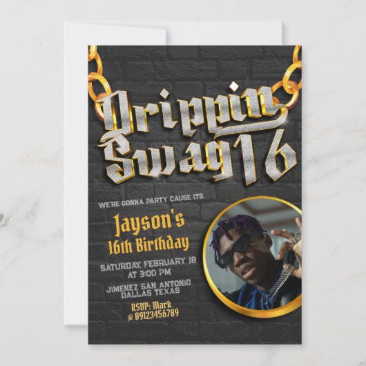 Drippin Swag 16 met foto Kaart (Voorkant)