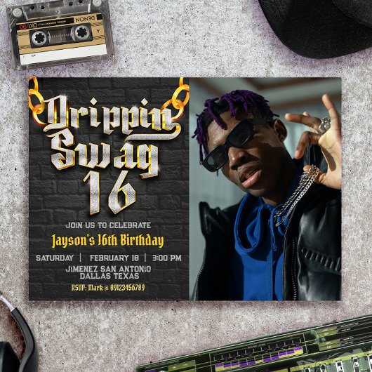 Drippin Swag 16 met Liggende Foto Kaart