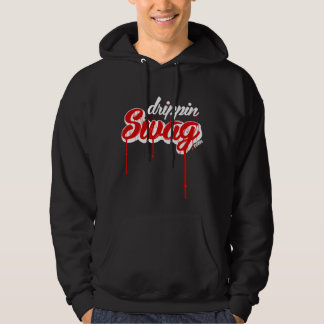 Drippin Swag Hoodie (zwart/rood)