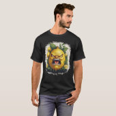 Dripping Angry Lemon with Bold Leaves T-shirt (Voorkant volledig)
