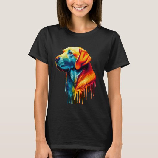 Dripping Art Labrador Retriever Lab Labradors Labb T-shirt (Voorkant)