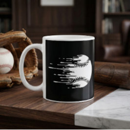 Dripping Baseball Design for Bold Sports Fans Koffiemok