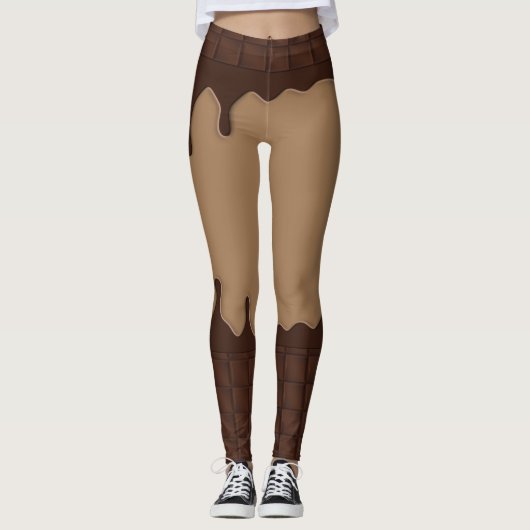 Dripping Chocolate Snoep Bar Leggings (Voorkant)