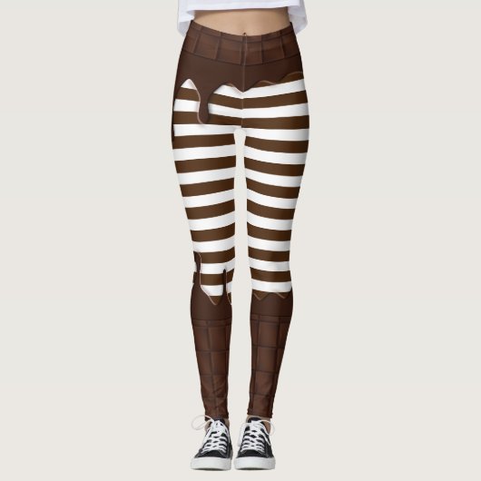 Dripping Chocolate Snoep Bar Leggings (Voorkant)