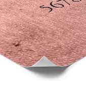 Dripping Coral Glitter | Motregen smelt Quinceaner Poster (Hoek)