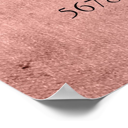 Dripping Coral Glitter | Motregen smelt Quinceaner Poster (Hoek)