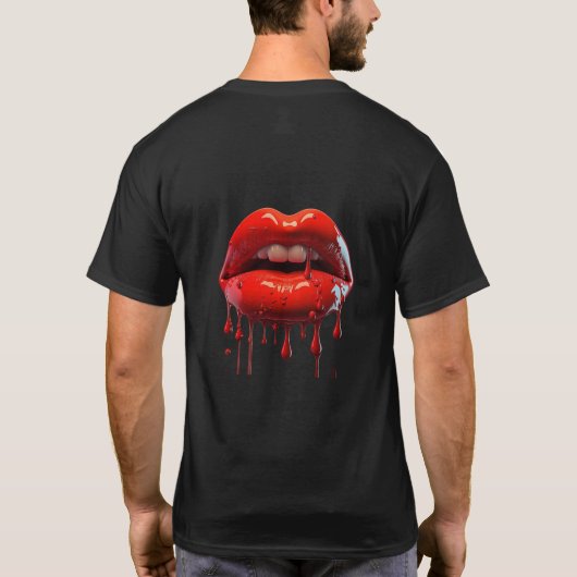 Dripping Desire: Glossed in Red T-shirt (Achterkant)