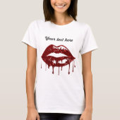 Dripping Glitter Lips Design T-shirt (Voorkant)