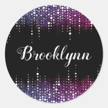 Dripping Glitter Regen Paarse Sequins Sparkle Blac