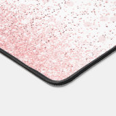 Dripping Glitter Roze Bureaumat (Hoek)