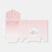 Dripping Glitter Sweet 16 Roze Trendy 16e Feestje Bedankdoosjes (Uitgevouwen)