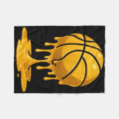 Dripping Gold Basketball Lovers Drip Basketball Yo Fleece Deken (Voorkant (Horizontaal))
