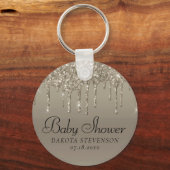 Dripping Gold Glitter | Champagne Smelt Shower Sleutelhanger (Achterkant)