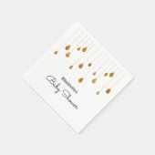 Dripping Gold Glitter Eenvoudig Baby shower Servet (Hoek)