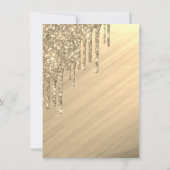 Dripping Gold Glitter | Elegant Smelt Zoet Zestien Kaart (Achterkant)