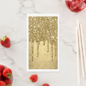 Dripping Gold Glitter | Luxe Faux Metallic Sparkle Servet (Insitu)