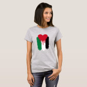 Dripping Heart Palestijnse vlag T-shirt (Voorkant volledig)
