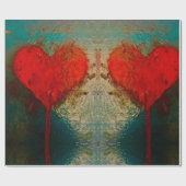 Dripping Heart Wrapping Paper beroemd gemaakt door Cadeaupapier (Vlak)