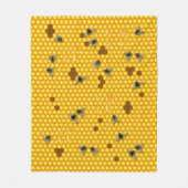 Dripping Honing Bee Gouden Honingraat Koningin Bee Fleece Deken (Voorkant)