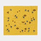 Dripping Honing Bee Gouden Honingraat Koningin Bee Fleece Deken (Voorkant (Horizontaal))