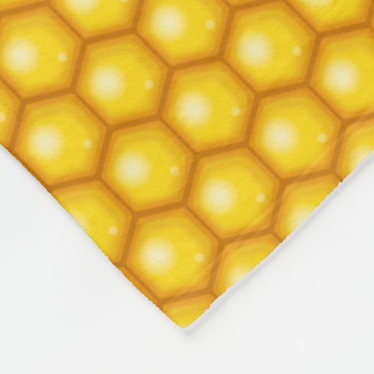 Dripping Honing Bee Gouden Honingraat Koningin Bee Fleece Deken (Hoek)
