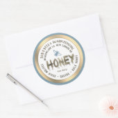 Dripping Honing Custom Hives Zwerm Verwijdering Qu Ronde Sticker (Envelop)