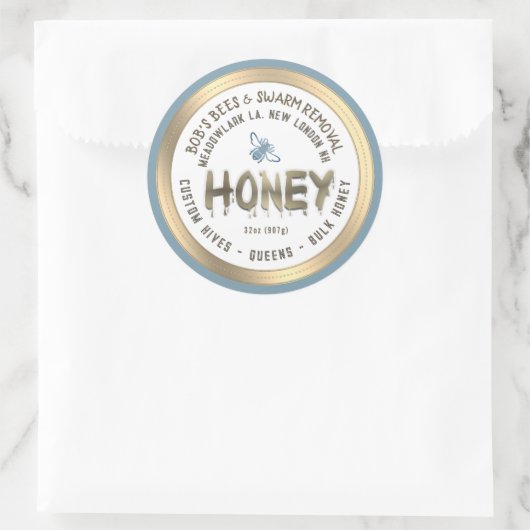 Dripping Honing Custom Hives Zwerm Verwijdering Qu Ronde Sticker (Tas)