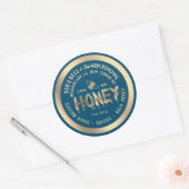Dripping Honing Custom Hives Zwerm Verwijdering Qu Ronde Sticker (Envelop)