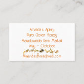 Dripping Honing Imker Visitekaartje (Achterkant)