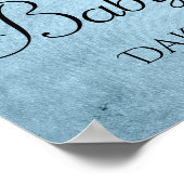 Dripping Ice Blue Glitter | Glam Sparkle Shower Poster (Hoek)