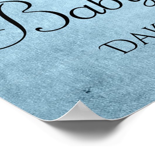 Dripping Ice Blue Glitter | Glam Sparkle Shower Poster (Hoek)