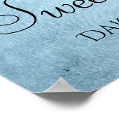 Dripping Ice Blue Glitter | Glam Sweet Sixteen Poster (Hoek)