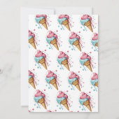 Dripping Ice Cream Zomer Verjaardag Kaart (Achterkant)