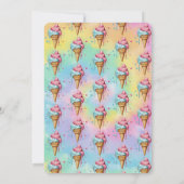 Dripping Ice Creams Zomerstropdas Dye Baby shower Kaart (Achterkant)