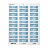 Dripping Ice Glitter | Blauw Faux Sparkle Adres Etiket (Full Sheet)