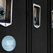 Dripping Ice Glitter | Blauw Faux Sparkle Sweet 16 Magneet