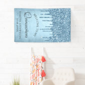 Dripping Ice Glitter | Blue Sparkle Quinceanera Spandoek (Insitu)