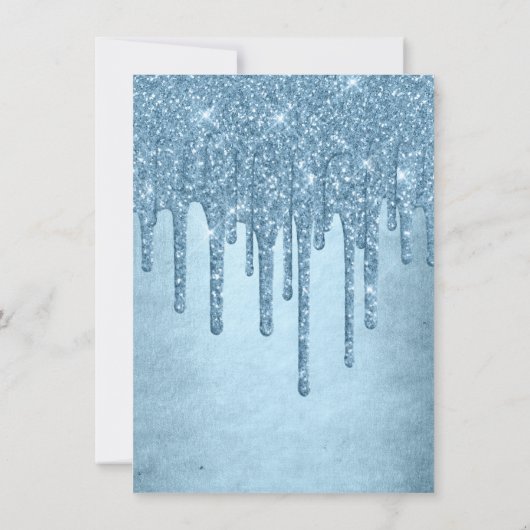 Dripping Ice Glitter | Glitzy Blue 50 en Fabulous Kaart (Achterkant)