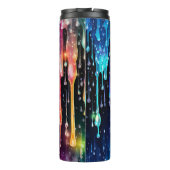 Dripping Kleuren - Thermische Tumbler Thermosbeker (Achterkant)