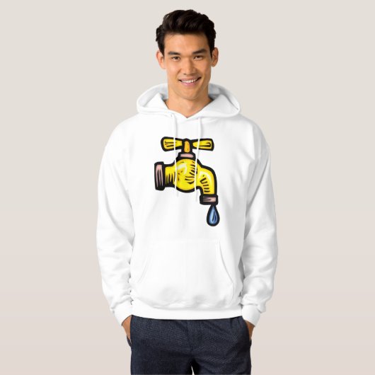 Dripping kraan Mannen Hoodie (Voorkant volledig)