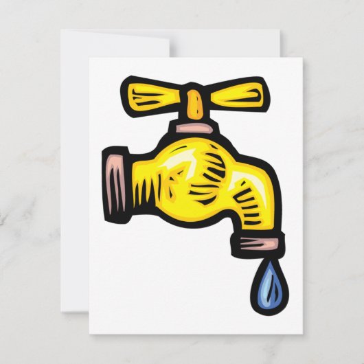 Dripping kraan uitnodigingen (Voorkant)