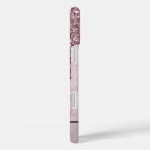 Dripping Mauve Glitter | Dusty Pink Melt Monogram Case-Mate iPhone Case (Achterkant / Rechts)