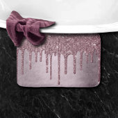 Dripping Mauve Glitter | Dusty Pink Melt Shimmer Badmat