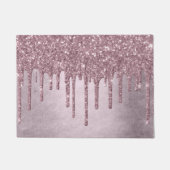 Dripping Mauve Glitter | Dusty Pink Melt Shimmer Deurmat (Voorkant)