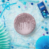 Dripping Mauve Glitter | Dusty Pink Melt Shimmer Papieren Kommen (Feest)