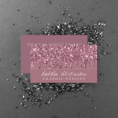Dripping Mauve Glitter | Dusty Pink Melt Shimmer Visitekaartje