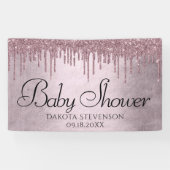 Dripping Mauve Glitter | Dusty Pink Melt Shower Spandoek (Horizontaal)