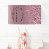 Dripping Mauve Glitter | Dusty Pink Quinceanera Spandoek (Insitu)